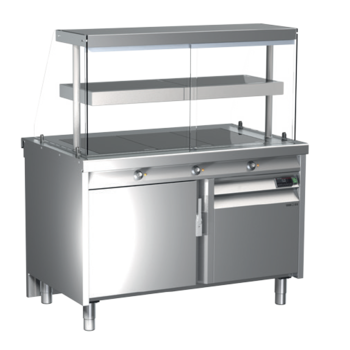 VITRINE VITRO. 1 NIVEAU SUR ÉTUVE 2 GN 2/1