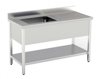 PLONGE INOX SOUDEE, 2 BACS 500X400X300 MM