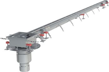 CANIVEAU MODUL 20 - L4000 - HAUT75/90 - INOX 304