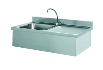 PLONGE SUSPENDUE 1BAC 1400X700 EG DRO AVEC ROBINET