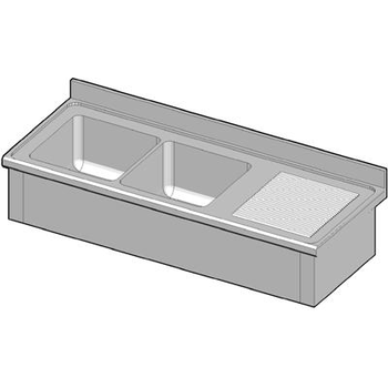PLONGE SUSPENDUE 2BAC 1800X700 EG DRO SANS ROBINET