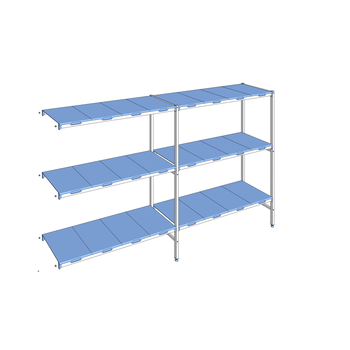 RAYONNAGE CLAYETTES POLY ANGLE 3N L2995XP500XH1750