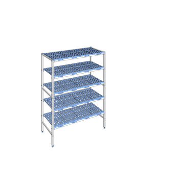 RAYONNAGE CLAYETTES POLY LIGNE 5N L1394XP500XH175