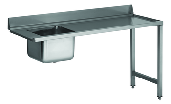 TABLE D'ENTREE LV ADOSSEE + PLAGE, INOX 304,