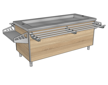 SALADBAR RECTANGULAIRE EMB TULIPEE L.1930 GPE O3