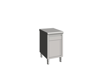 MEUBLE 1PORTE BATTANTE+1TIROIR DESSUS CENTRAL
