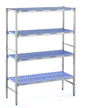 RAYONNAGE CLAYETTES POLY LIGNE 4N L1594XP560XH175