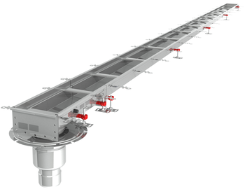 CANIVEAU MODUL 200 - L6500 - HAUT60/100 - INOX 304
