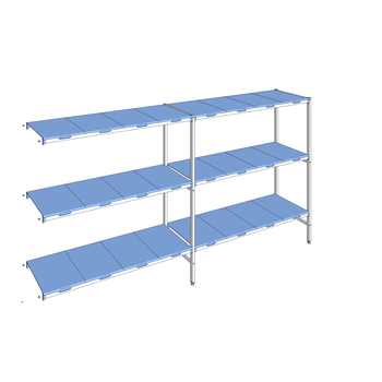 RAYONNAGE CLAYETTES POLY ANGLE 3N L3397XP500XH1750