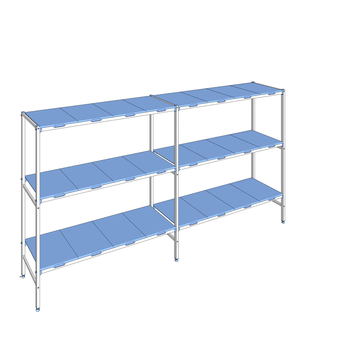 RAYONNAGE CLAYETTES POLY LIGNE 3N L3438XP500XH1750