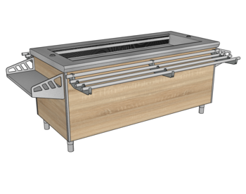 SALADBAR RECTANGULAIRE EMB TULIPEE L.1930 GPE O3