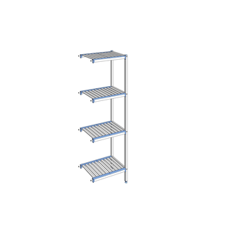 RAYONNAGE CLAYETTES ALU ANGLE 4N L 649XP400XH2050
