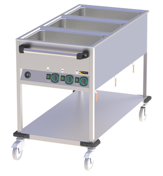 CHARIOT 3 BAIN-MARIE GN 1/1 200MM PROF 2.1KW