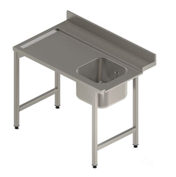 TABLE LAVERIE À GLISSEMENT AVEC PLAGE + BAC À GAUC