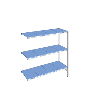 RAYONNAGE CLAYETTES POLY ANGLE 3N L1755XP500XH1750