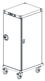 ARMOIRE CHAUDE GN2/1 20 NIV. PTE INOX AVEC HYGRO