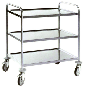 CHARIOT DE SERVICE INOX 3 NIVEAUX