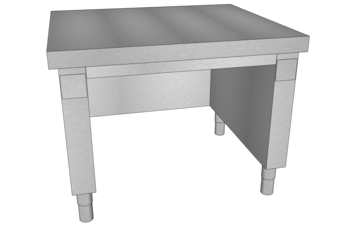 MEUBLE NEUTRE DESSOUS LIBRE L.950 DESSUS LISSE B3