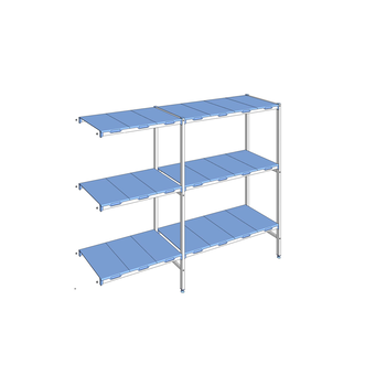 RAYONNAGE CLAYETTES POLY ANGLE 3N L2293XP500XH1750