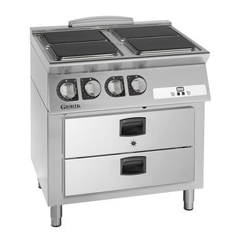 FOURNEAU PLAQUE ÉLECTRIQUE CARRÉE, 6 FEUX