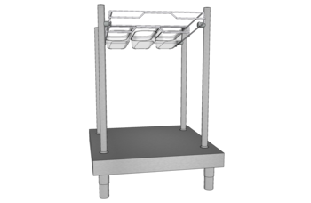 DISTRIB PLATEAUX COUVERTS H240 L760 B3 SUR PIEDS
