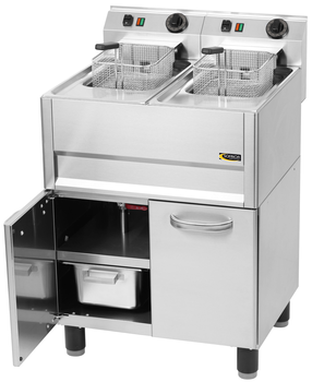 FRITEUSE ELECTRIQUE 2 X13 LITRES SUR MEUBLE 2 PORT