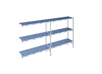 RAYONNAGE CLAYETTES POLY ANGLE 3N L3195XP400XH175