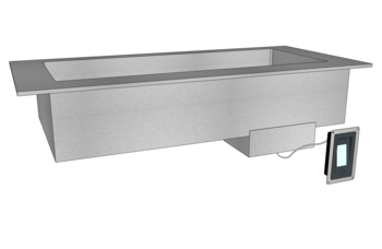 BAIN-MARIE A EAU DESSUS LISSE 4GN1/1 1580 IDECO3