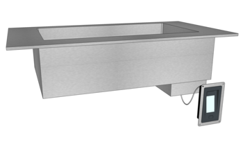BAIN-MARIE A AIR DESSUS LISSE 3GN1/1 1330 IDECO3