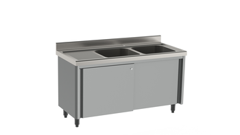 MEUBLE PLONGE RAYONNE 1800 2 BACS EGOUTTOIR A GAUC