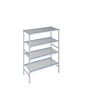 RAYONNAGE CLAYETTES ALU LIGNE 4N L1394XP500XH1750