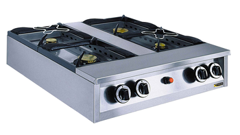 RECHAUD 4 FEUX AVEC ALLUMAGE 2X4.3 & 2X5.4KW - GAZ