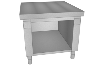 MEUBLE NEUTRE PLANCHER L.770 DESSUS LISSE B3