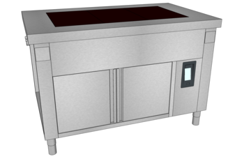 MEUBLE VITRO DESSUS LISSE L.1350 3GN1/1 RESERVE B3