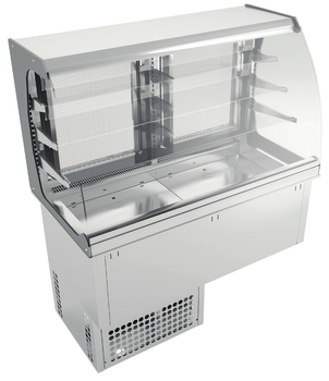 ENCASTRABLE VITRINE FERMEE 2ETA PTE ARRIERE 3 BACS