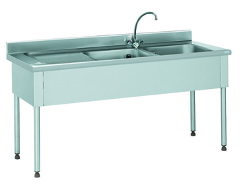 PLONGE EMBOUTIE 2BACS 700X1900 EG GAU AVEC ROBINET