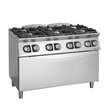 FOURNEAU FEUX VIFS GAZ, 6 FEUX, FOUR ÉLECTRIQUE