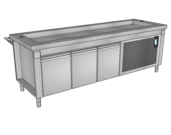 MEUBLE BOISS EMB TULIPEE L.2590 RES 3GN1/1 O3