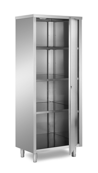 ARMOIRE HAUTE INOX 2 PORTES BATTANTES DOUBLEES