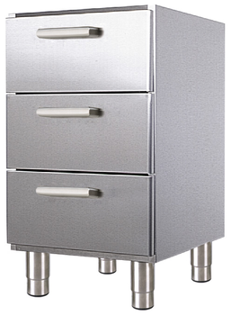 BUFFET BAS 3 TIROIRS SUR ROULETTES