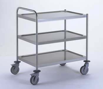 CHARIOT 3 PLATEAUX 1000X600MM SOUDES AVEC 1 ARCEAU