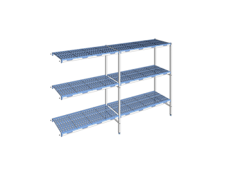 RAYONNAGE CLAYETTES POLY ANGLE 3N L2895XP500XH175
