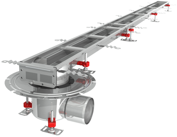 CANIVEAU MODUL 125 - L3000 - HAUT50/65 - INOX 304