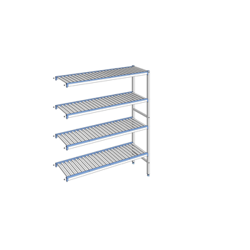RAYONNAGE CLAYETTES ALU ANGLE 4N L1553XP400XH1750