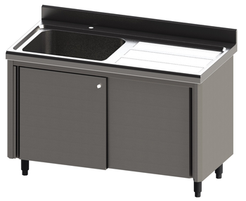 MEUBLE PLONGE RAYONNE 1500 1 BAC EGOUTTOIR A DROIT