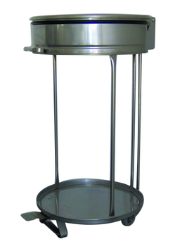 PORTE SACS POUBELLE INOX 110L 2 ROULETTES