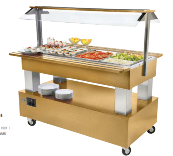 BUFFET CENTRAL REFRIGERE 4 BACS GN 1/1 WENGE