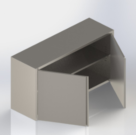 MEUBLE MUR. SUSP. 2 PORT. C 1200X400 HT 650 / 1ÉTA