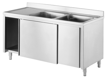PLONGE PLACARD INOX 304, 2 BACS