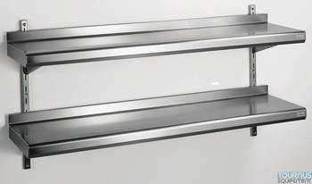 ETAGERE CREMA.2 NIV. 2200X390 À COINS SOUDÉS